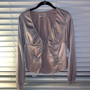 Urban Outfitters long sleeve blouse blush lavender color